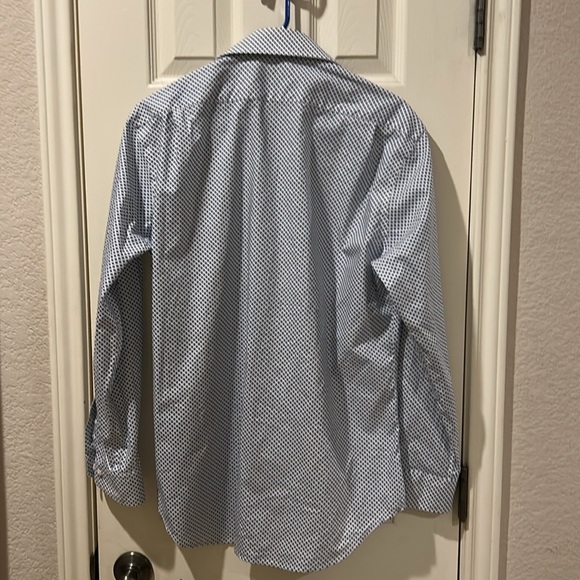 Men's Stylish Blue Patterned Shirt - Picture 5 of 5